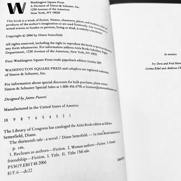 The Thirteenth Tale: A Novel - Diane Setterfield - Picture 5 of 6